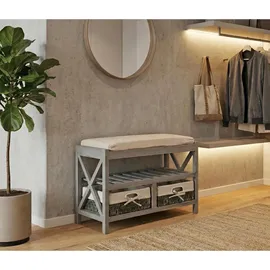 MCW MCW-C48 65 x 45 x 34 cm Sitzbank grau / grau