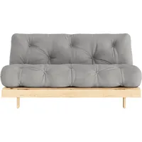 Karup Design Schlafsofa Roots 160 Schlafsofa, Gästebett, Sofa mit Futonmatratze«, (2 St.), Inkl. Futonmatratze, Liegefläche 160x200 cm, FSC® zertifizierte Kiefer grau