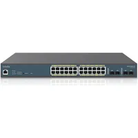 EnGenius PoE Gigabit Switch (24 Ports), Netzwerk Switch, Schwarz