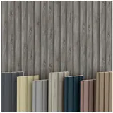 Hexim Wanddekoobjekt Startprofil Beats Standard Vintage (Beats Lamellen 2,75m MDF Lamellenwand Wandpaneele Lamellenverkleidung Wandverkleidung Akusiktpaneele Holzpaneele Natur Holz (1 Startprofil, Beats Standard Vintage) braun