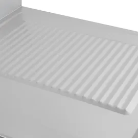 GastroHero Spülzentrum Edelstahl 1200x600 mm 1 Becken links mit Grundboden Aufkantung Spültisch Gastro Küche