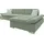 Mirjan24 Eckcouch 2-Sitzer Uttario Velvet L-Form Grün