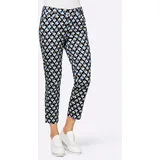 Heine 7/8-Hose in bleu-dunkeltaupe-bedruckt | Gr.: 50