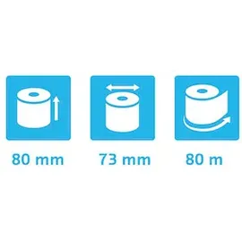 Exacompta Thermorollen 8,0 cm x 80,0 m, 5 Rollen