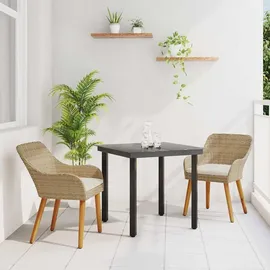 vidaXL Garten Essgruppe 3-tlg. Beige