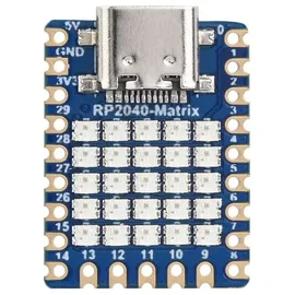 Waveshare RP2040-Matrix Entwicklungsboard: 5×5 RGB LED Matrix, 2MB NOR-Flash, 20 GPIO-Pins, USB-C