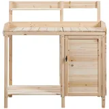 casa.pro Alessano Pflanztisch mit Schrank 110 x 107 x 46 cm