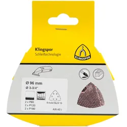 Klingspor AN 400 Schleifgitter 96 x 96 x 96 mm SB-Set - kletthaftend - Abmessung (mm): 96 x 96 x 96