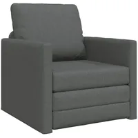 VidaXL Boden Sofa Bett 2-in-1 Dunkelgrau 74x77x81 cm Stoff