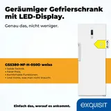 GGV Exquisit Exquisit Gefrierschrank NoFrost, 380 Liter, Alarm-Funktion, 4-Sterne-Gefrierfach, Schnellkühlen, Schnellgefrieren, GS5380-NF-H-050D weiss