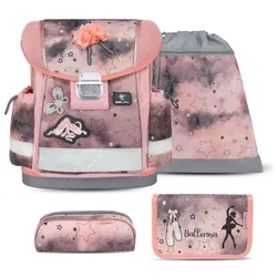 Belmil Classy Schulranzen-Set 4-teilig Rose Ballet mit Brustgurt Rose Ballet Schulranzen Set