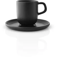 eva solo Espressotasse mit Untertasse 0,065 l Schwarz 4 St.