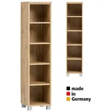 Lomadox Kahla-03 Badezimmer Regal 30 x 130 x 35 cm Braun Metall
