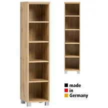 Lomadox Kahla-03 Badezimmer Regal 30 x 130 x 35 cm Braun Metall