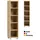 Lomadox Kahla-03 Badezimmer Regal 30 x 130 x 35 cm Braun Metall