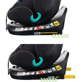 XOMAX G409 IOT Kindersitz drehbar 360°, ISOFIX I mitwachsend I 0-36 kg, 0-12 Jahre, Gruppe 0+/1/2/3, 5-Punkt-Gurt, 3-Punkt-Gurt I Bezug waschbar I ECE R129 I Black-Red