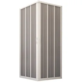 Forte DUSCHKABINE ECKDUSCHE AUS PVC WEISS 100x100 ZENTRALE ӦFFNUNG DUSCHWAND