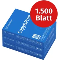Easyprint Druckerpapier Kopierpapier 1500 Blatt A4 Premium Hochweiß CIE