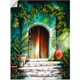 Artland Wandbild »Mediterranes Gartenparadies«, Fenster & Türen, (1 St.), als Alubild, Outdoorbild, Leinwandbild, Poster, Wandaufkleber, grün