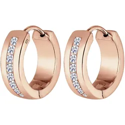 Elli Elli Ohrringe Creolen Zirkonia Basic Glamour Elegant 925 Silber   Damen 