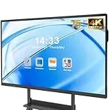 JASZDOT Interaktives Whiteboard 75 Zoll Smartboard, 4K UHD Touchscreen Android 13, 8 GB RAM 128 GB ROM für Klassenzimmer & Büro, WiFi, Bluetooth, HDMI, Kamera, Mikrofon inkl. Wandhalterung
