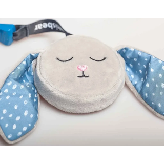 WHISBEAR Anhänger für Kinderwagen spielender Hase für Babies - Grau