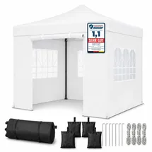 onbest Pavillon 3 x 3 m inkl. 4 Seitenteile Weiß
