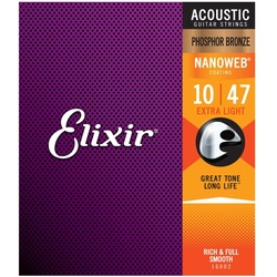 Elixir 16002 Akustik Phosphor Nanoweb Extra Light
