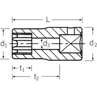 Stahlwille 40 TX E 4 1/4" (6,3 mm) Steckschlüsseleinsatz