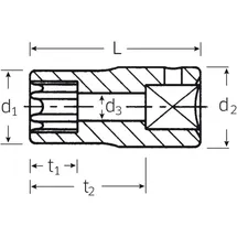 Stahlwille 40 TX E 4 1/4" (6,3 mm) Steckschlüsseleinsatz