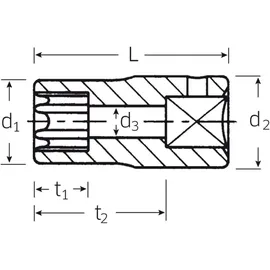 Stahlwille 40 TX E 4 1/4" (6,3 mm) Steckschlüsseleinsatz