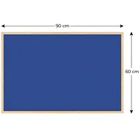 ALLboards Filztafel mit Holzrahmenn 90x60cm, Blau