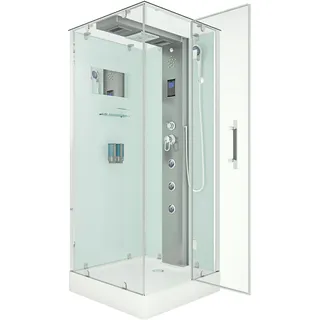 AcquaVapore Duschkabine Komplettdusche Fertigdusche Dusche 90x90 cm ohne 2K Scheiben Versiegelung