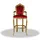 Casa Padrino Barock Hochstuhl Barstuhl Gold Rot 55 x 50 x H. 140 cm - Limited Edition