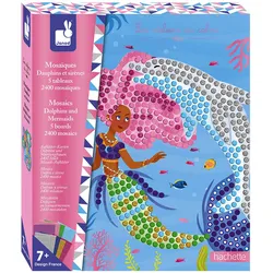 Janod - Kreativ-Set - Delfin- und Meerjungfrauen-Mosaike