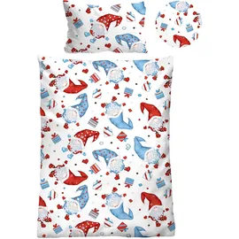 biberna Weihnachten Blau 100 x 135 cm + 2 x 40 x 60 cm
