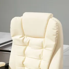 Homcom Chefsessel mit Fußstütze Neigefunktion Höhenverstellbar Armlehne
