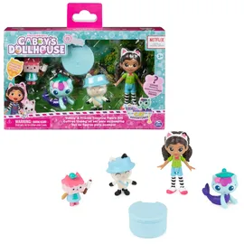 dreamworks gabby's dollhouse Gabby's Dollhouse, Camping Figuren Set, Gabby mit Panda Pfötchen, Baby Box und Meerkätzchen sowie 1 Überraschungsbox mit Zubehörteil, geeignet für Kinder ab 3 Jahren