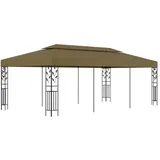 vidaXL Partezelt 6 x 3 m Grau/Schwarz
