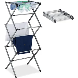 Relaxdays Wäscheständer 105 cm Silber