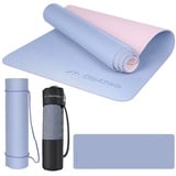 EliteAthlete EliteAthlete® Yogamatte - Sportmatte - Fitnessmatte - Gymnastikmatte gepolstert & rutschfest für Fitness, Pilates - Yoga Matte - 183 cm x 61 cm x 0.6 cm - Trainingsmatte inkl. Transportgurt + Tasche - Frosty