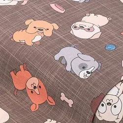 Dekostoff Hundewelpen "Lorena", braun-color