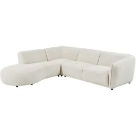 Home Affaire Ecksofa HOME AFFAIRE "Ostrup", weiß (ivory), B:273cm H:73cm T:250cm, 100% Polyester, Sofas, Ecksofa, schlichtes modernes Design, in verschiedenen Farben, Topseller