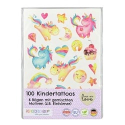 Papierdrachen Kindertattoos Meerjungfrau (100St)