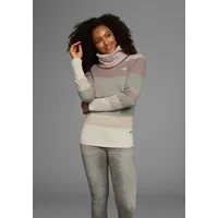 KangaROOS Rollkragenpullover gestreift mit hohem Stehkragen Gr. 44/46 (L), beige-rosa, Pullover, 213642-44