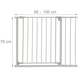 Relaxdays Treppenschutzgitter 95–100 cm Grau