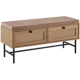 KADIMA DESIGN Schuhbank 100 x 48 x 38 cm 2 Schubladen braun