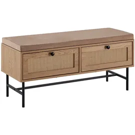 KADIMA DESIGN Schuhbank 100 x 48 x 38 cm 2 Schubladen braun