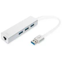 Digitus DA-70250-1 USB 3.0 3-Port Hub & Gigabit LAN-Adapter