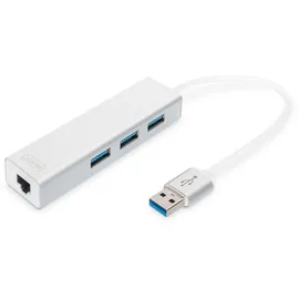 Digitus DA-70250-1 USB 3.0 3-Port Hub & Gigabit LAN-Adapter